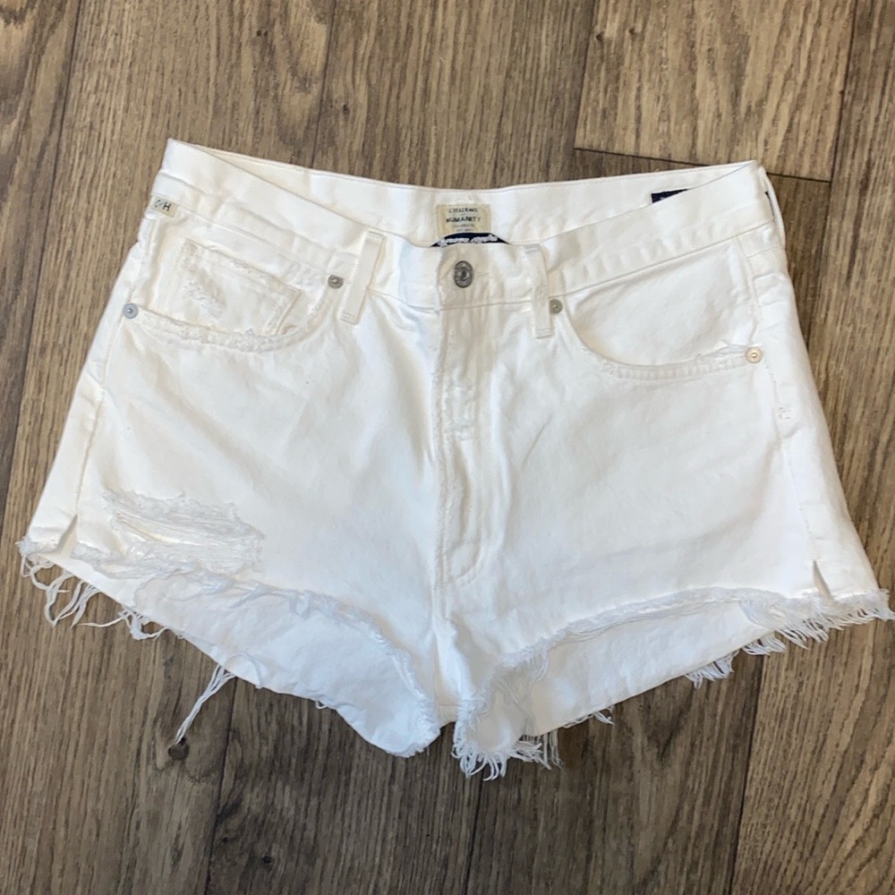 Citizens of Humanity Danielle Cut Off White Short